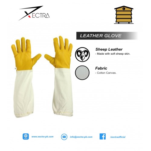 Beekeeping Leather Glove Yellow Grade A+ XI 707