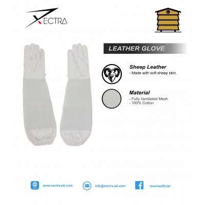 Beekeeping European Style Ventilated Glove White