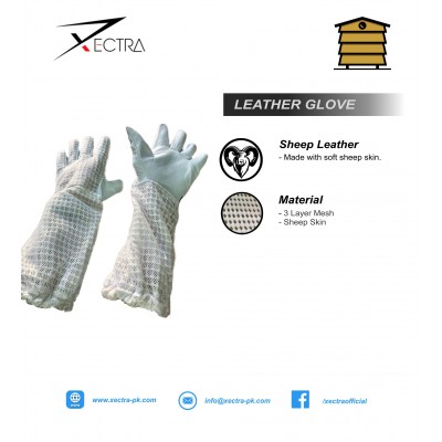 Beekeeping 3 Layer Mesh Glove White